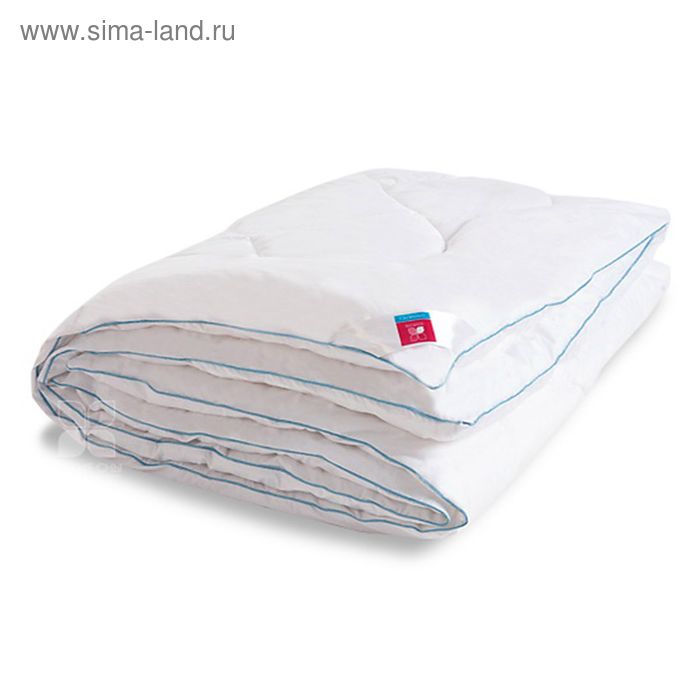 Одеяло стеганое Лель 140х205 см теплое 300 гр/м, искус.лебяжий пух, тик белый - Фото 1