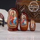 Матрёшка «Православная», 3 кукольная, Иверская, Спас, Николай Чудотворец - фото 8429681
