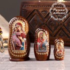 Матрёшка «Православная», 3 кукольная, Владимирская, Иверская, Почаевская - фото 8429685