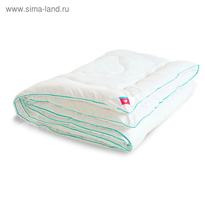 Одеяло стеганое Перси 140х205 см теплое 300 гр/м, искус.лебяжий пух, микрофибра белый - Фото 1
