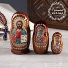 Матрёшка «Православная», 3 кукольная, Спас, Умиление, Николай Чудотворец - фото 8429717