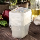 Контейнеры одноразовые с крышкой, набор 10 шт., пластик, 350 мл, 10.8×8.2×7 см, прозрачные - Фото 11