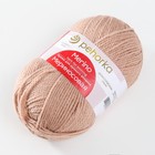 Пряжа для вязания спицами, крючком «Пехорский текстиль. Мериносовая», 50% мериносовая шерсть, 50% акрил, 200 м/100 г, (124 Песочный) - Фото 3