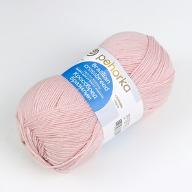 Пряжа "Кроссбред Бразилии" 50%меринос.шерсть, 50% акрил 500м/100гр (374-Розовый беж)
