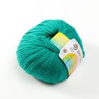 Пряжа для вязания спицами, крючком «Пехорский текстиль. Детский каприз», 50% мериносовая шерсть, 50% фибра, 225 м/50 г, (335 изумруд) - Фото 6