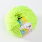 Пряжа "Детский каприз" 50%мериносовая шерсть, 50% фибра 225м/50гр (483-Незрелый лимон) - Фото 2