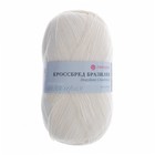 Пряжа для вязания спицами, крючком «Пехорский текстиль. Кроссбред Бразилии», 50% мериносовая шерсть, 50% акрил, 500 м/100 г, (01 белый) - Фото 2