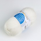 Пряжа для вязания спицами, крючком «Пехорский текстиль. Кроссбред Бразилии», 50% мериносовая шерсть, 50% акрил, 500 м/100 г, (01 белый) - Фото 5