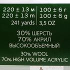 Пряжа для вязания спицами, крючком «Пехорский текстиль. Народная», 30% шерсть, 70% акрил объёмный, 220 м/100 г, (420 Арктика) - Фото 6