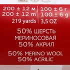 Пряжа "Мериносовая" 50%меринос.шерсть, 50% акрил 200м/100гр (40-Цикламен) - Фото 3