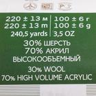 Пряжа "Народная" 30% шерсть, 70% акрил объёмный 220м/100гр (118-Подсолнух) - Фото 2