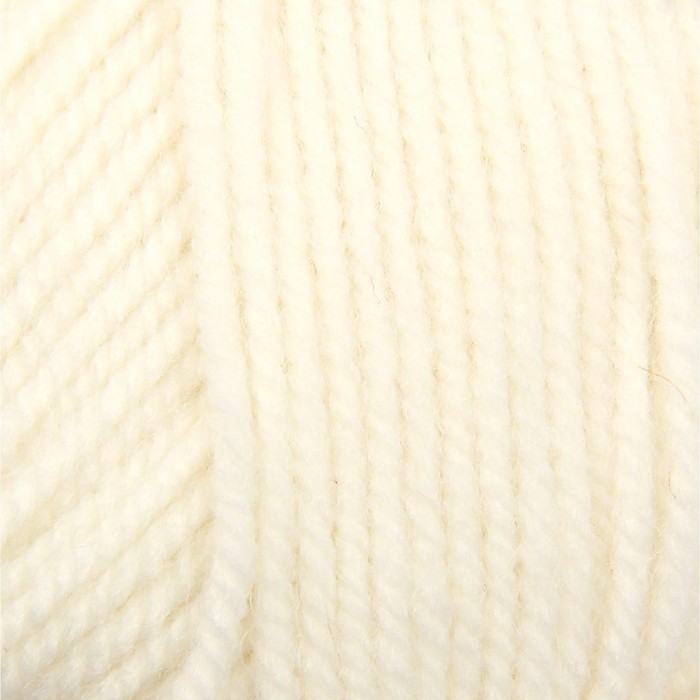 Пряжа для вязания спицами, крючком «Пехорский текстиль. Народная», 30% шерсть, 70% акрил объёмный, 220 м/100 г, (01 белый) - Фото 1