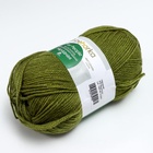 Пряжа для вязания спицами, крючком «Пехорский текстиль. Народная», 30% шерсть, 70% акрил объёмный, 220 м/100 г, (478 защитный) - Фото 5