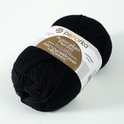Пряжа для вязания спицами, крючком «Пехорский текстиль. Австралийский меринос», 95% мериносовая шерсть, 5% акрил объёмный 400 м/100 г, (02 чёрный) - Фото 3