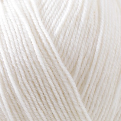 Пряжа для вязания спицами, крючком «Пехорский текстиль. Австралийский меринос», 95% мериносовая шерсть, 5% акрил объёмный 400 м/100 г, (01 белый)