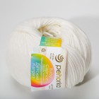 Пряжа для вязания спицами, крючком «Пехорский текстиль. Детский каприз», 50% мериносовая шерсть, 50% фибра, 225 м/50 г, (01 белый) - Фото 3