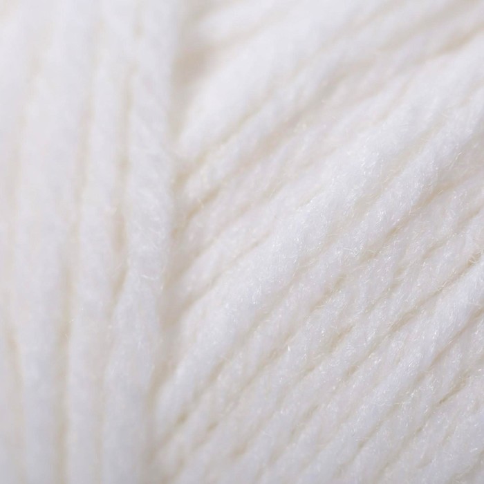 Пряжа для вязания спицами, крючком «Пехорский текстиль. Детский каприз», 50% мериносовая шерсть, 50% фибра, 225 м/50 г, (01 белый) - Фото 1