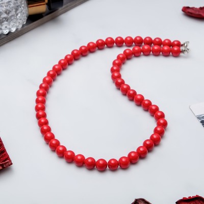 Бусы шар №8 «Коралл», 45см