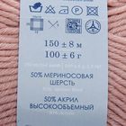 Пряжа "Зимняя премьера" 50%меринос.шерсть, 50% акрил объёмный 150м/100гр (374-Розовый беж) - Фото 3