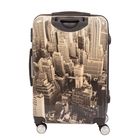Чемодан "New York City", большой, 28", 103 л, кодовый замок, 4 колеса, цвет коричневый - Фото 3