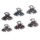 краб д/волос под капельное серебро 4,5 см ромашка узор - Фото 2