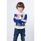 Джемпер для мальчика "Ромб", рост 110-116 см (60), цвет кремовый/синий Р827600 - Фото 2