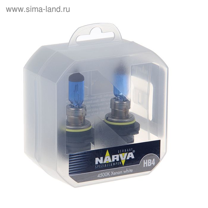 Лампа автомобильная Narva Range Power White, HB4, 12 В, 55 Вт, набор 2 шт - Фото 1