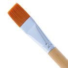 Кисть Синтетика Плоская, серия "Хобби" упругая №22, d-22 мм, L-26 мм (удлинённая ручка) - Фото 3