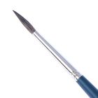 Кисть Белка Круглая, серия "Байкал" № 4, d-2.5 мм, L-13 мм (удлинённая ручка) - Фото 3