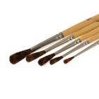 Набор кистей для художника серии «Художник», мех белки, 5 штук: круглые № 1, 2, 3, 4, 5 - Фото 2
