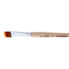 Кисть Синтетика, серия "Хобби" Фигурная, Плоская (нейлон) №16, d-18 мм, L-22/17 мм (удлинённая ручка) - Фото 2