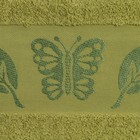 Полотенце махровое Fiesta Cotonn Butterfly, размер 30х50см, 420гр/м2, цвет зелёный - Фото 2
