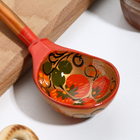 Ложка деревянная «Хохлома», полубаская, МИКС - Фото 3