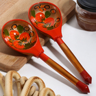 Ложка деревянная «Хохлома», полубаская, МИКС - Фото 4