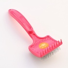 Щётка - пуходёрка средняя жесткая с каплями, основание 59×49 мм, розовая - Фото 4