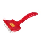 Щётка - пуходёрка средняя жесткая с каплями, основание 59×49 мм, розовая - Фото 7