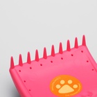 Щётка - пуходёрка средняя жесткая с каплями, основание 59×49 мм, розовая - Фото 9