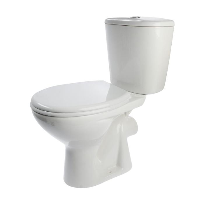 Унитаз компакт ЛЗСФ «Универсал NEW 90», нижняя подводка, прямой выпуск, сиденье, кнопка - Фото 1