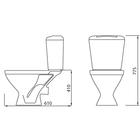 Унитаз компакт ЛЗСФ «Универсал NEW 90», нижняя подводка, прямой выпуск, сиденье, кнопка - Фото 12