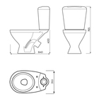 Унитаз компакт ЛЗСФ «Универсал Эконом», боковая подводка, косой выпуск, сиденье, шток - Фото 13