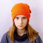 Шапка подростковая "МАША", размер 54-56, цвет оранжевый 160730 - Фото 1