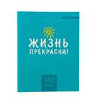 Тетрадь на кольцах А5, 160 листов клетка Life в кайф, со сменным блоком, матовая ламинация, выборочный лак, индивидуальная упаковка, МИКС - Фото 1