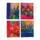 Тетрадь на кольцах А5, 160 листов клетка Flowers wonder, со сменным блоком, блёстки, индивидуальная упаковка, МИКС - Фото 1