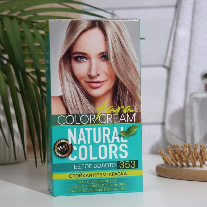 Краска для волос Fara Natural Colors, тон 353, белое золото, 160 г - Фото 1