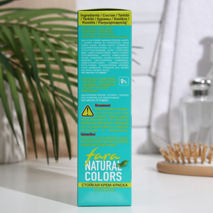 Краска для волос Fara Natural Colors, тон 353, белое золото, 160 г 13560