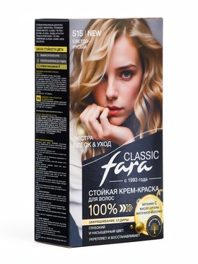 Краска для волос Fara Classic, тон 515, светло-русый, 160 г