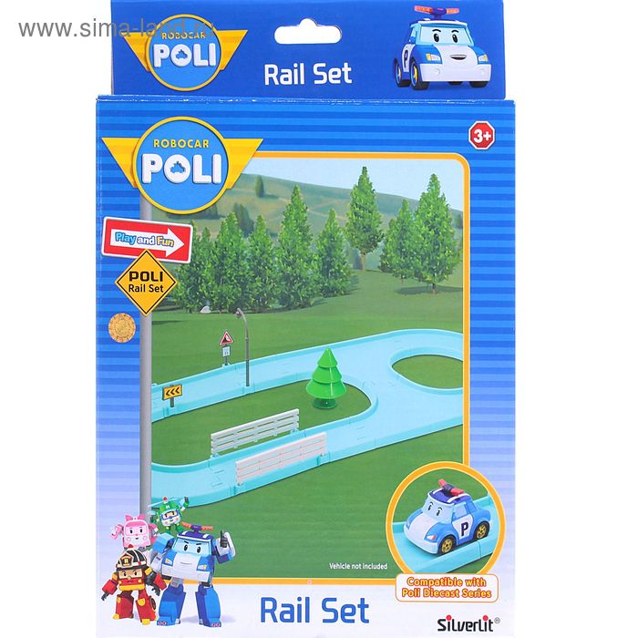 Игровой набор Poli Robocar «Гоночный трек», для металлических машинок - Фото 1