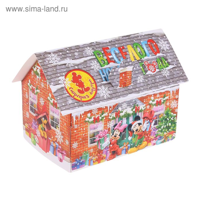 Коробка подарочная "Веселого Нового года!": Микки Маус и друзья, 16 х 11 х 13 см - Фото 1