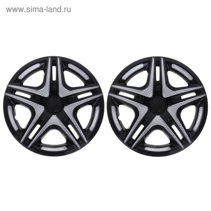 Колпаки колесные R16 "Дакар" Super Black, на Газель, задние, набор 2 шт. - Фото 1