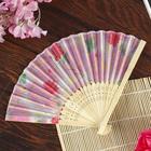 Веер складной «Цветы», h=21 см, рисунок МИКС - Фото 1